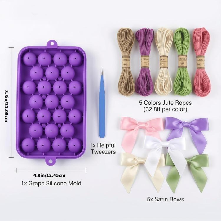 Fruit Grape Themed Soap Making Set With Food Grade Silicone Soap Molds For Adults Beginner Children Handmade Craft