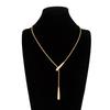 Simple Water Drop Pendant Necklace for Women 2025 Trendy Long Thin Chain Necklace Aesthetic Y2K Irregular Geometric Jewelry Gift