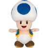 Sanei Boeki Super Mario All Star Collection Blue Toad Plush Toy 11x10x20cm