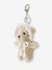 NONLOCAL Knit Hair Kerchief Bear Keyring - Light Beige