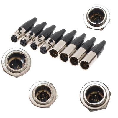 1 Stück Kleiner XLR Audio Gerader Stecker Mini XLR 3/4/5/6 Pin Buchse / Stecker Steckerbuchse Für Mikrofonkabel