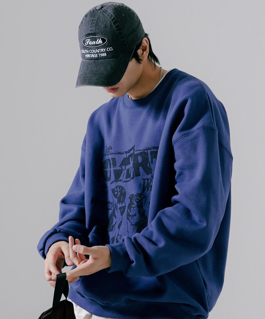 PUNCHLINE Overt Sweatshirt 5 Types Blue Ismt6224