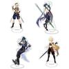 Genshin Impact Barbatos Keqing Barbara Hutao Acrylic Figure Stand Ideal For Decor