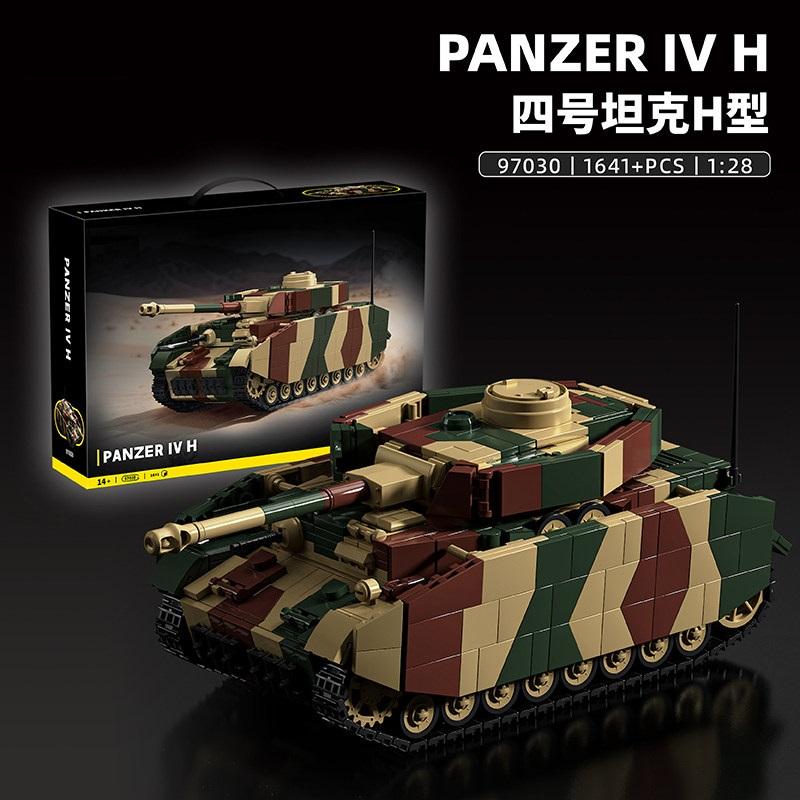 1641pcs PANZER IV H Tank Building Blocks Military History Collectible Model NO.97030 Educational Simulation Toy for Kids