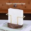 Walnut Wood Napkin Holder - Round & Square Solid Wood Stand for Dining Table