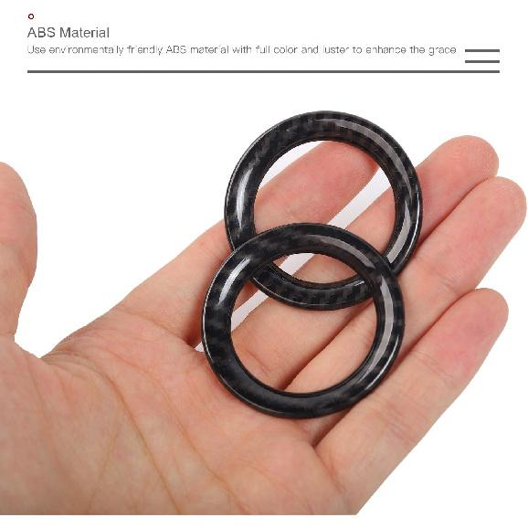 CheroCar Front Door Speaker Cover for Jeep Grand Cherokee 2011-2020,Carbon Fiber Grain