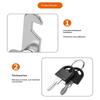 Zinc Alloy Cam Lock With Waterproof Cover Cabinet Drawer Mailbox Latch Lock With 2 Keys For Furniture