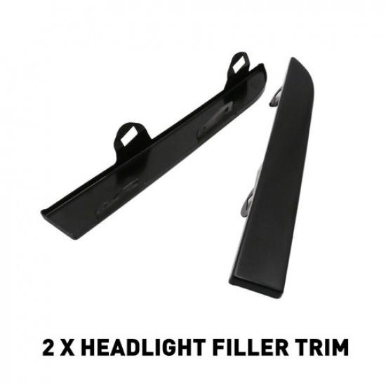 Pair Headlight Front Molding Lamp Filler Panel Trim For Toyota Tacoma 2001-04