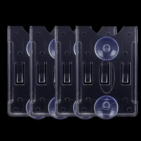 Car Card Sleeve Parking Ticket Suction Cup Clip Holder Auto Fastener Windscreen Park Card Organizer Stickers ID IC Clip Covers