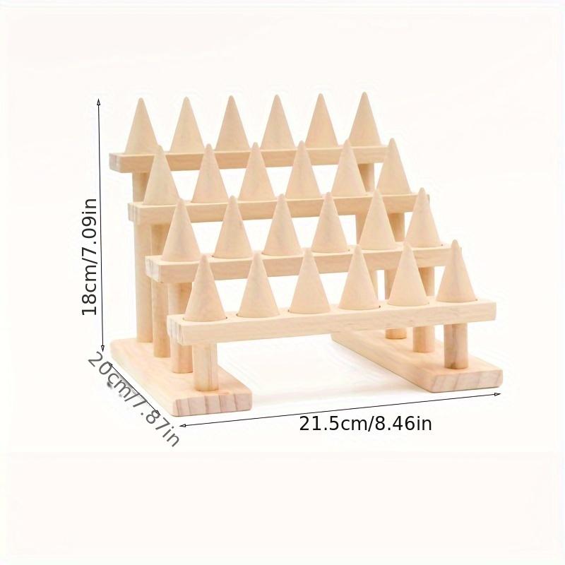 Suport de afișare a inelelor conice din lemn, suport de afișare a bijuteriilor, tavă de depozitare a inelelor pentru vitrină, pentru prezentarea tejghelei, bază din lemn, decor pentru magazin