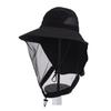 Herren Outdoor Mückenfestes Netz-Gesichtsabdeckung Fischerhut mit atmungsaktivem Polyester für Angeln Camping Wandern