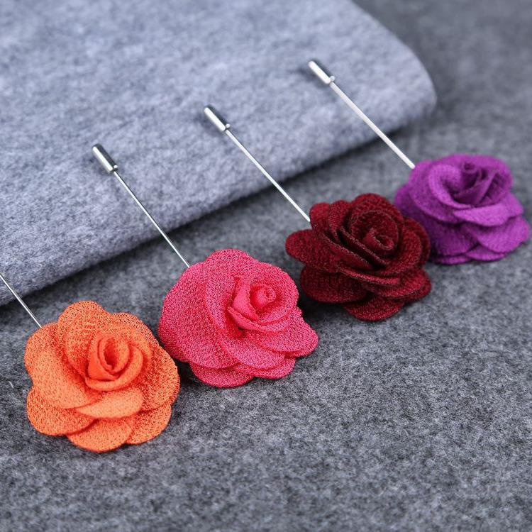 Camellia Style Collar Pin Brooch - Unisex Suit Accessory