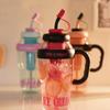 Tea Infuser Water Bottle with Handle and Straw PC Lucky Belly Cup Sports Water Bottle  Travel