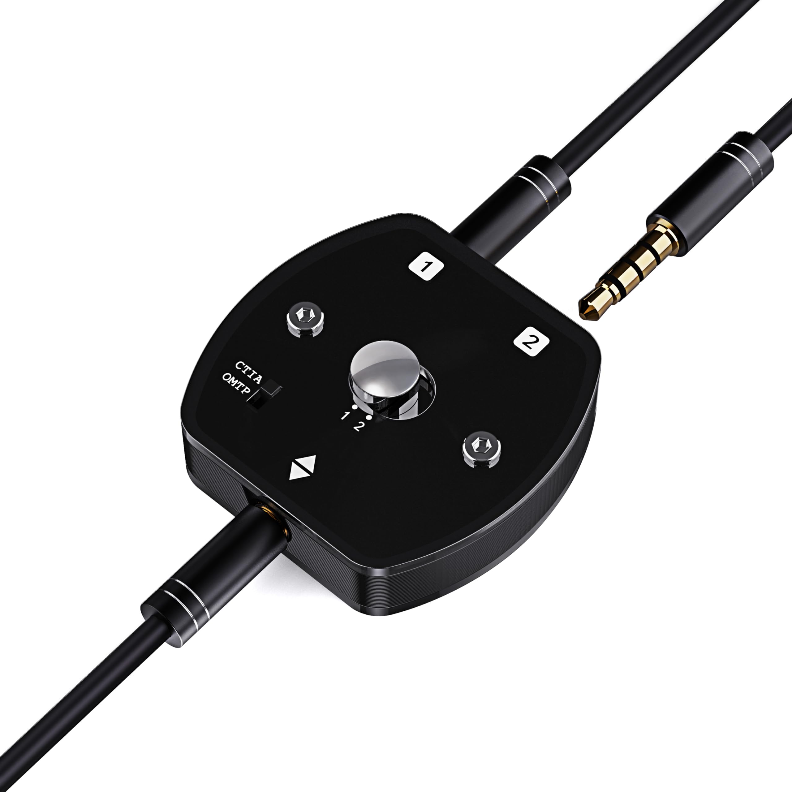 

COOIDEA Audio Selector Audio Switcher 2 Input 1 Output 1 Input 2 Output Audio TRRS Noise Cancellation for and 3.5mm / – / Switcher, TS, TRS, чорний