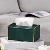 Exquisite Tissue Box Modern Paper Storage Case Home Decor Leather Tissue Container  Coffee Table