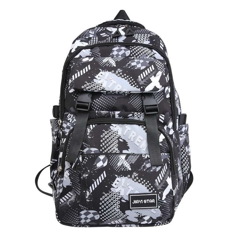 Women's Print Backpack Student Schoolbag Men's Large Capacity Travel Backpack