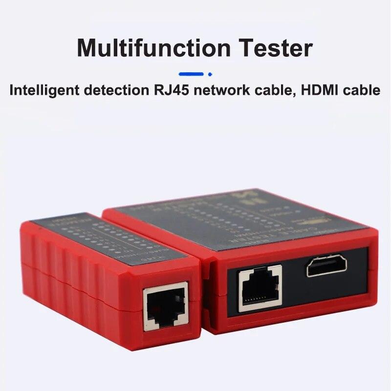 HDMI-Compatible HD Network Cable Tester RJ45 Network Lan 8P8C POE Anti Burn RJ11 Telephone Line Tester POE Protection