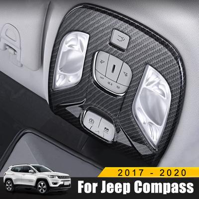 Pro Jeep Compass 2. generace 2017 2018 2019 2020 ABS karbonové přední světlo do auta, kryt rámečku, nálepka, dekorace, příslušenství
