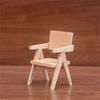Unfinished Wood Miniature Table/Chair 1/12 Scale Dollhouses Accessories for Realistic Scene Display Dollhouses Decoration