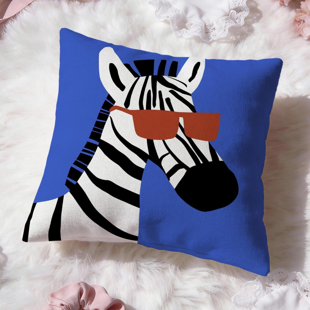 Cartoon Animal Cute Cushion Cover Premium Comfort Reversible Pillow Cove -Two in One Design for Any Room & Car Interior