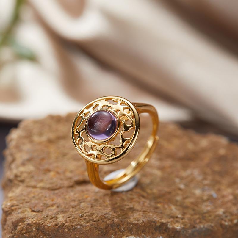 S925 Sterling Silber 18K Naturfarbe Schatz Ohrringe Leichter Luxus Premium Nische Original Design Ohrringe Neue Chinesische Ohrringe