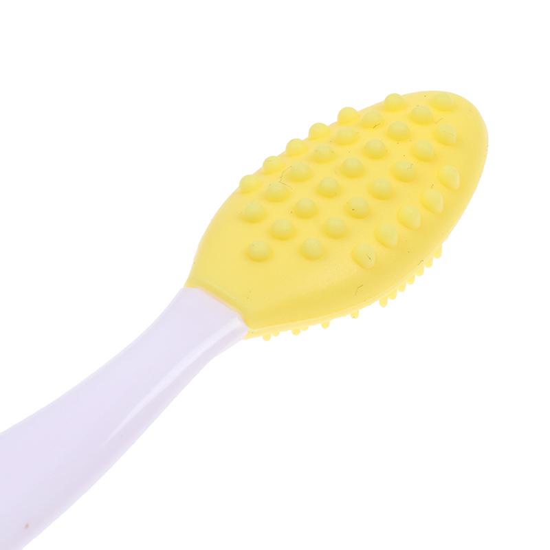 Double Sided Silicone Nose Blackhead Remover Brush Exfoliating Cleaning Tool
