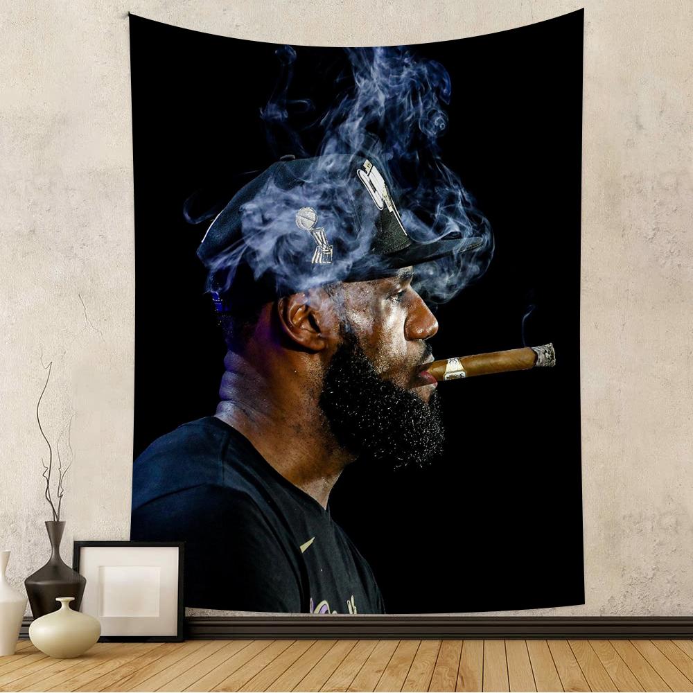 POP Basketball Player L-LeBron- James Basketball Printed Large Wall Tapestry Indian Buddha Decoration Bohemian Hippie Art Decor