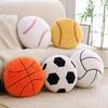 Sports Plush Throw with Soccer Basketball Baseball Design for Couch and Bed