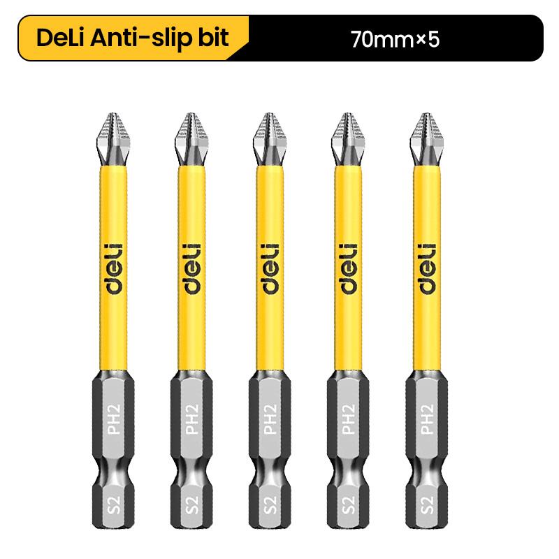 5PC 25-150mm Non-Slip Magnetic Household Electric Driver Screw Set Impact Drill Bit Screw Alloy Steel Non-slip Cross Screwdriver