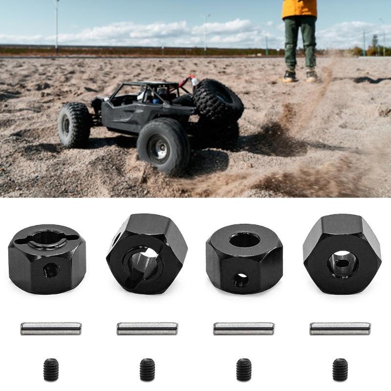 12mm  Couplers Black for Improved Grip and Precisions Remote Control Vehicles Wheel Clamp