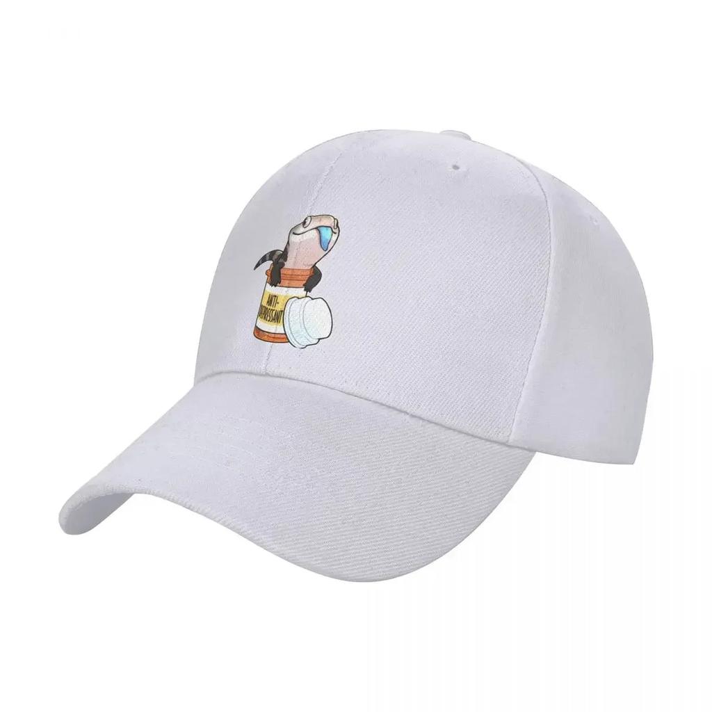 Blue Tongue Skink Cartoon Cute Skink Lizard Baseball Cap Black Golf Womens Hats For The Sun Mens