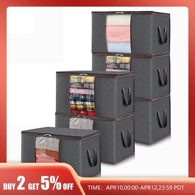 6 teile/satz Kleidung Lagerung Taschen Verbesserte Faltbare Stoff Lagerung Taschen Lagerung Container Für Organisation Schlafzimmer