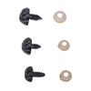140Pcs Set Safety Noses Plastic 3 Sizes with Washers for Stuffed Animals Dogs Doll Making Black Mixed 140Pcs