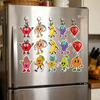 Cartoon Fruit Refrigerator Door Sticker DIY Grape Pear Banana Peel And Stick Wall Art Decals for Kitchen Cabinet Cupboard Fridge Decor