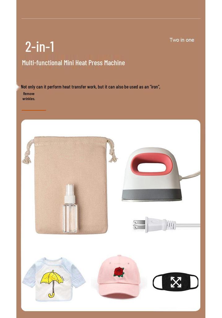 Portable Mini Heat Press for Clothing Transfers