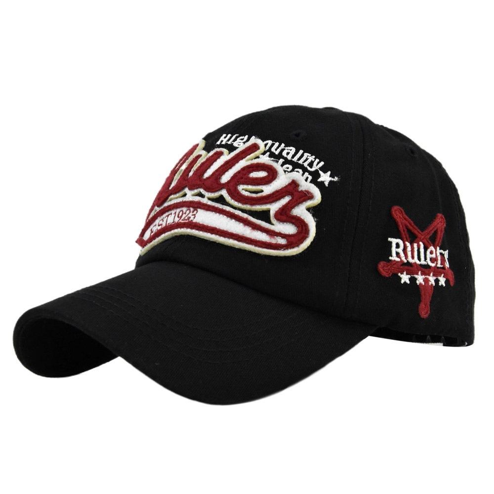 Stereoembroider baseball cap rulersembroider baseball cap wide brim peaked cap dome sun hat no Adjustable