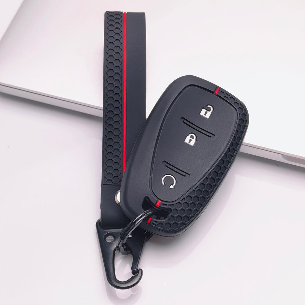 Key Fob Cover for Chevrolet Equinox Malibu XL Trax Blazer Traverse Trailblazer Camaro with Keychain Anti-Scratch Surface Shockproof Structure