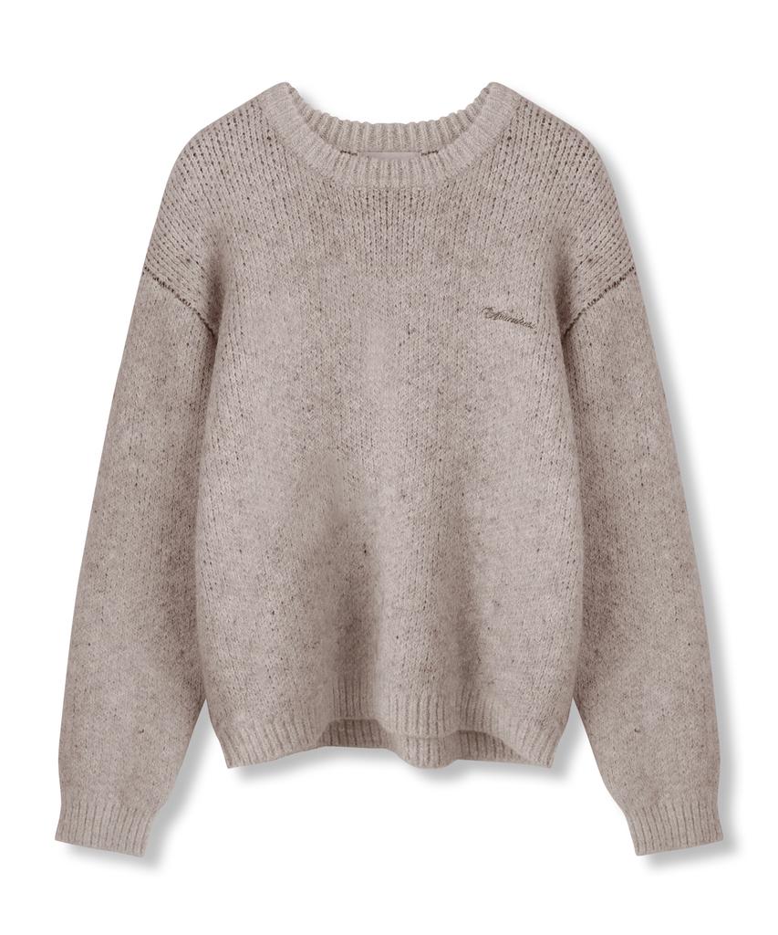 AVANDRESS Heather Brush Round Knit_4Colors