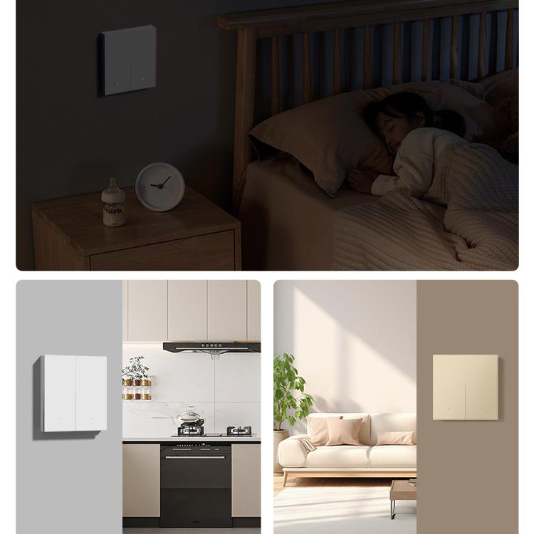 Wireless Smart Remote Light Control Switch, Stick-On, No Wiring, 220V, Two-Way for Bedroom