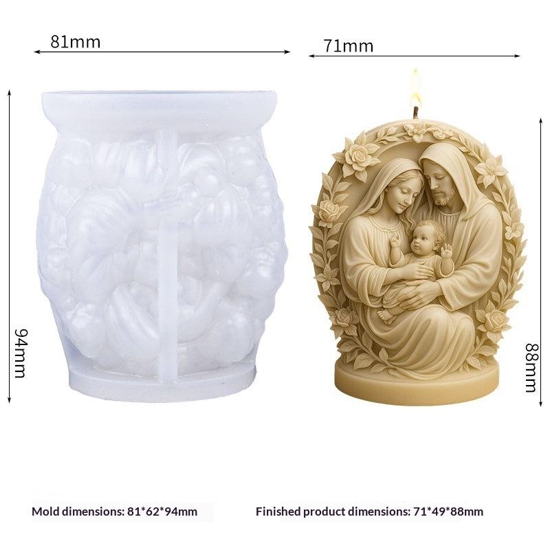 Silicone Resin Casting Molds Cute Mary Girl Shape Easy Demold Food Grade for DIY Candle Chocolate Fondant Craft Making