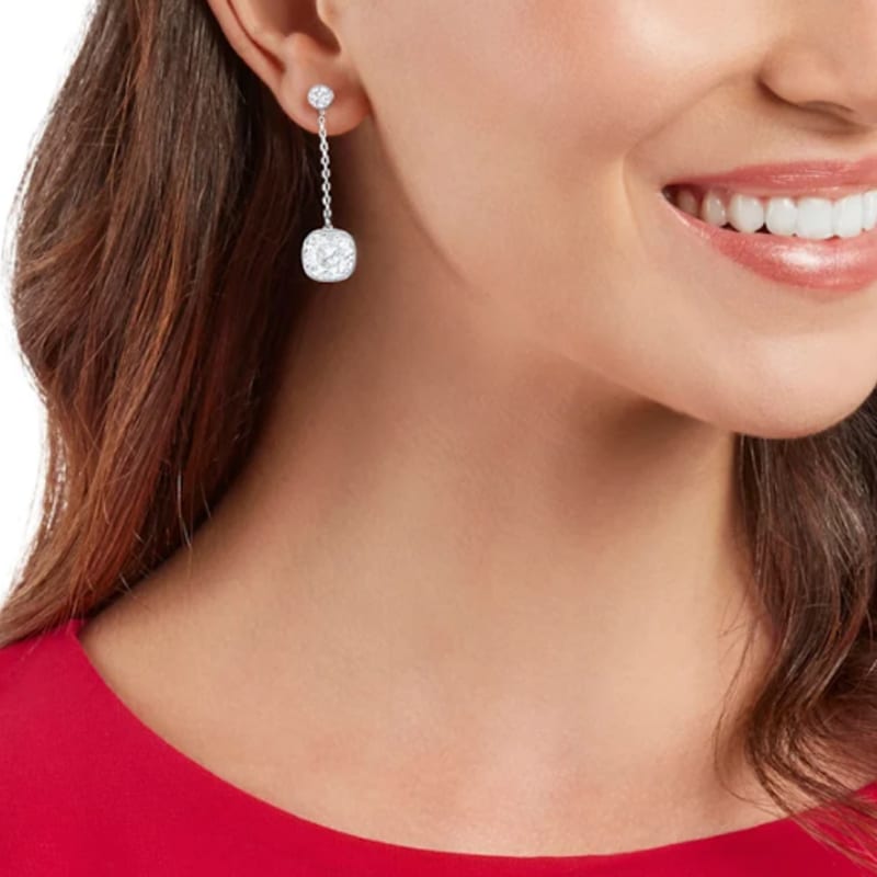 Swarovski Lattitude Earrings Women's White 5528513