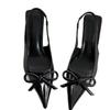 Toe Sandals 22 Spring and Autumn New Pointed Bow Temperament Beautiful High Heels Back Air Sandals