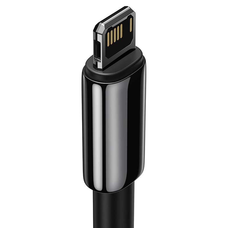 Kabel Usb Do Lightning Baseus Tungsten Gold, 2.4A, 1M (Czarny)