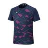 Mizuno Table Tennis Game Short JTTA Dress Navy Shirt, Sleeve, Certified, Moisture-Wicking, Quick-Drying, Unisex, 82JAC104,