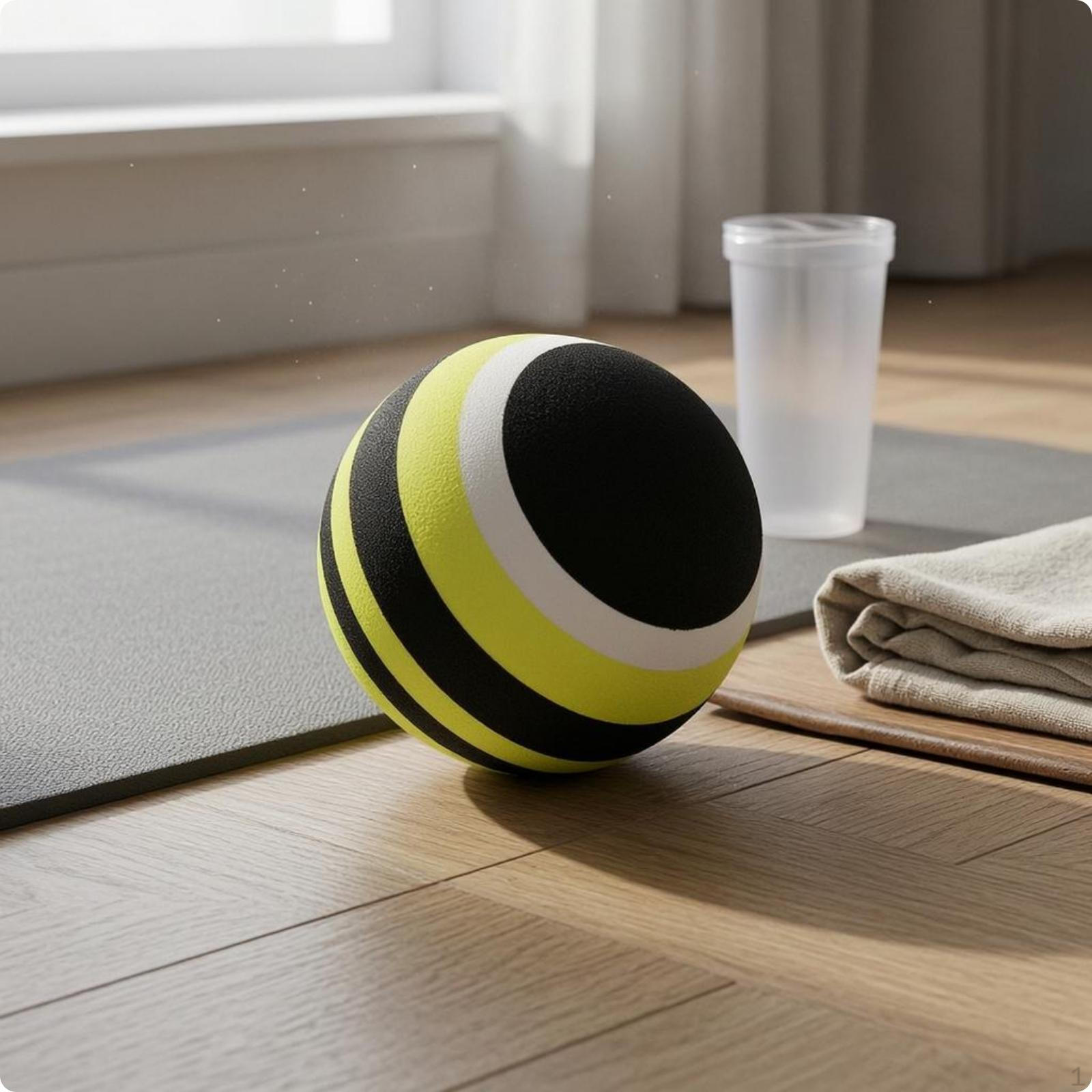 EVA Massage Ball Spherical Striped Fitness Accessory Blk Wht Grn 65CM Blk Wht Grn 65CM