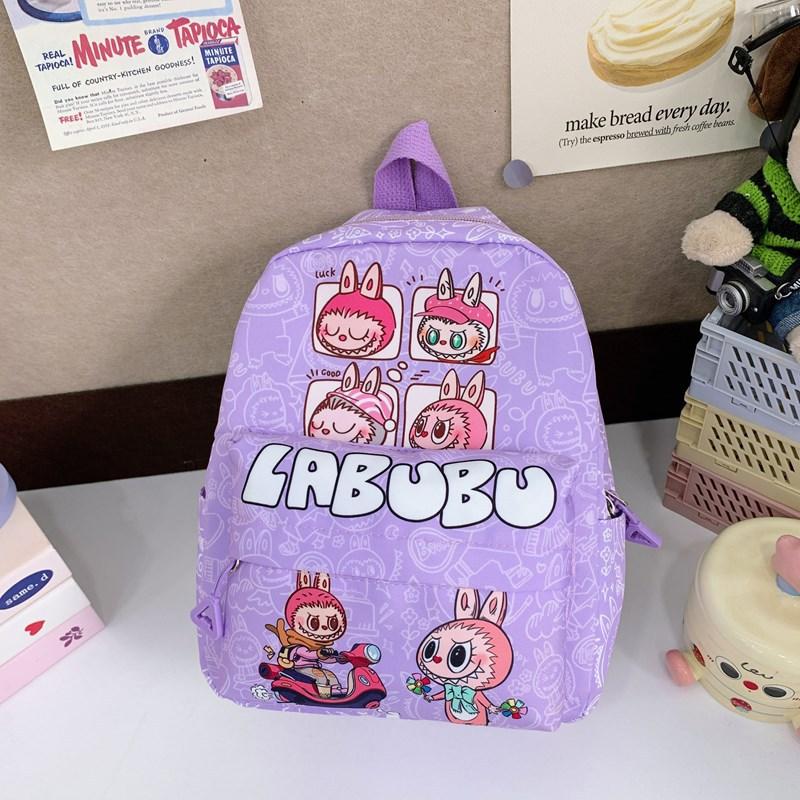 

Boys And Girls Backpack Cartoon Anime Cute Printed Elementary School Bag Rhombus Children S Backpack Tide