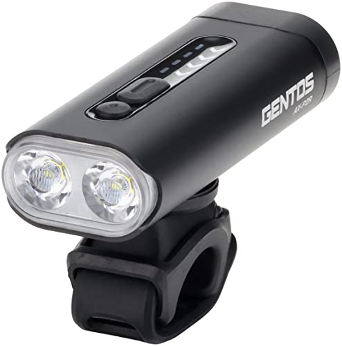 GENTOS AX-P2R Bike Light, USB Rechargeable, ANSI Compliant, Maximum 1000 Lumens, 1.5-13 Hours of Operational Run Time, Water-Resistant