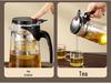 Elegant Glass Teapot Set with Detachable, Washable, Heat-Resistant Filter, and Gift Cup - Customizable Logo Option