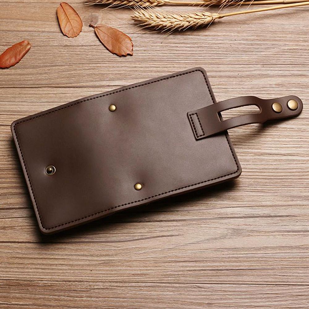 Vintage Buckle Card Bag Men's Leather Credit Card Wallet Woman 30 Page Translucent Driving Licence Business Card Holder Case
