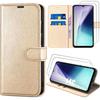 Protective Case - Xiaomi - Redmi 14C - Golden Synthetic Leather - Shockproof - Scratch-resistant